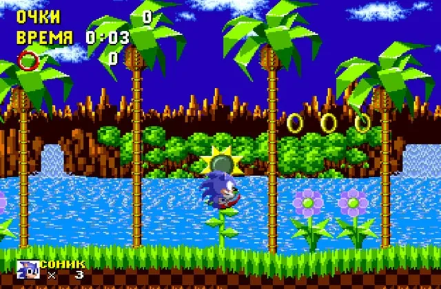 Игра Sonic The Hedgehog Сега
