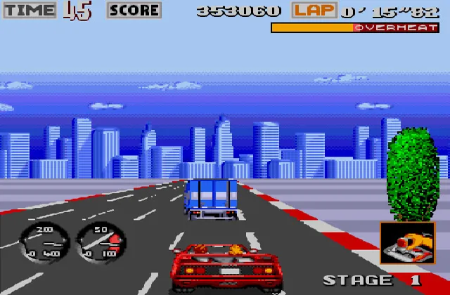 Играть онлайн в Turbo OutRun Сега