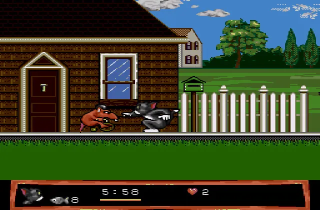 Играть онлайн в Tom and Jerry: Frantic Antics Сега