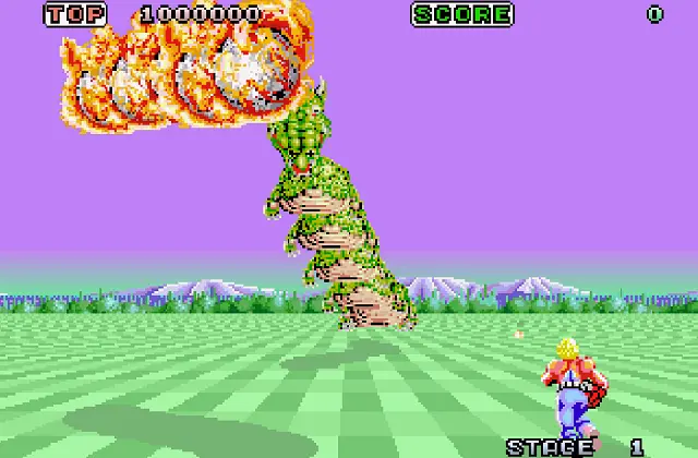 Играть онлайн в Space Harrier Сега