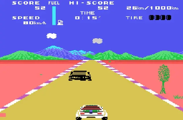 Играть онлайн в Safari Race (SG-1000) Сега